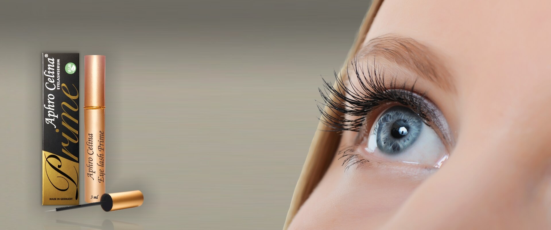 Aphro Celina Eyelash Prime mit Wimpern-Nahaufnahme
